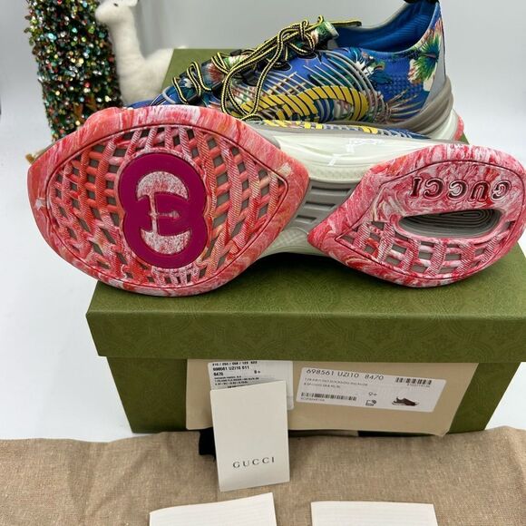 Men’s Gucci floral run sneakers size 9.5 made in Italy - Picture 6 of 8